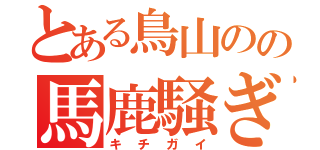 とある鳥山のの馬鹿騒ぎ（キチガイ）