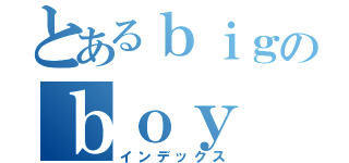 とあるｂｉｇのｂｏｙ（インデックス）