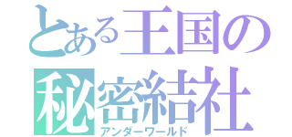 とある王国の秘密結社（アンダーワールド）