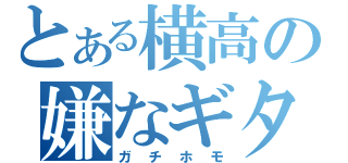 とある横高の嫌なギター（ガチホモ）