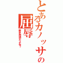 とあるカノッサの屈辱（歴史用語だよね？）