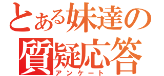 とある妹達の質疑応答（アンケート）