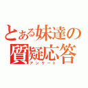 とある妹達の質疑応答（アンケート）