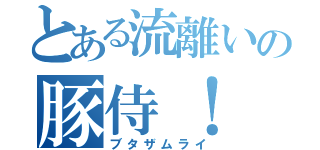 とある流離いの豚侍！（ブタザムライ）