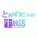 とある白にゃの生放送（ｃｏ２４６２３６）