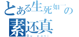 とある生死如一の素还真（Ｂｕ ｐａｎｉ）