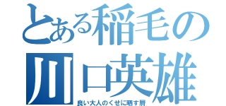 とある稲毛の川口英雄（良い大人のくせに晒す屑）