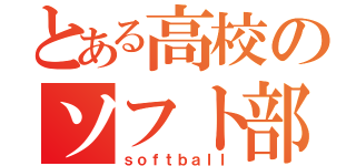 とある高校のソフト部（ｓｏｆｔｂａｌｌ）