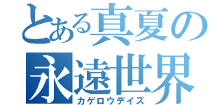 とある真夏の永遠世界（カゲロウデイズ）