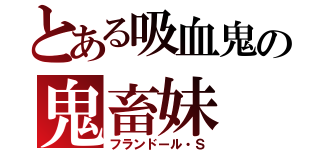 とある吸血鬼の鬼畜妹（フランドール・Ｓ）