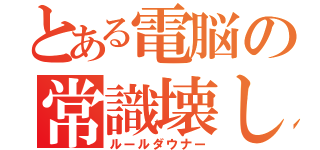 とある電脳の常識壊し（ルールダウナー）