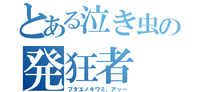 とある泣き虫の発狂者（フタエノキワミ、アッー）