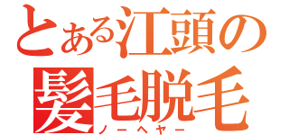 とある江頭の髪毛脱毛（ノーヘヤー）