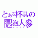 とある杯具の浸泡人参（にまげび）