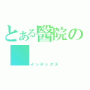 とある醫院の           病人（インデックス）