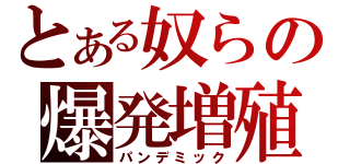 とある奴らの爆発増殖（パンデミック）