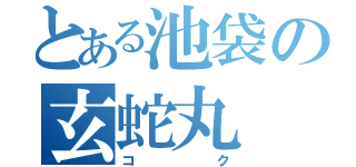 とある池袋の玄蛇丸（コク）