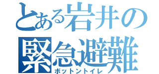 とある岩井の緊急避難所（ボットントイレ）