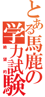 とある馬鹿の学力試験（絶望的）