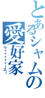 とあるシャムの愛好家（ウィィィィィース！）