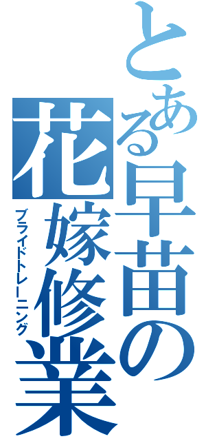 とある早苗の花嫁修業（ブライドトレーニング）