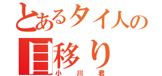 とあるタイ人の目移り（小川君）