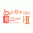 とあるガチ目の糞ニートⅡ（ｋａｒａｎｅｚｕ）