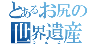 とあるお尻の世界遺産（うんこ）