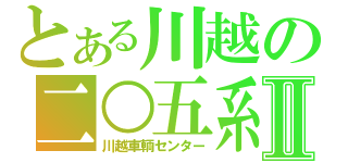 とある川越の二○五系Ⅱ（川越車輌センター）