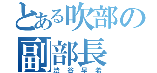 とある吹部の副部長（渋谷早希）