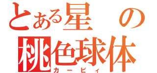 とある星の桃色球体（カービィ）