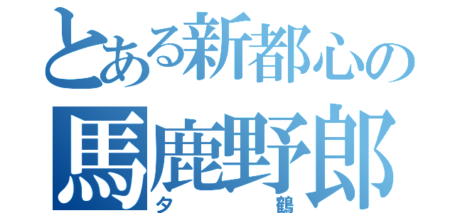 とある新都心の馬鹿野郎（夕鶴）