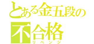 とある金五段の不合格（リベンジ）