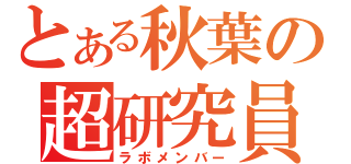 とある秋葉の超研究員（ラボメンバー）