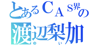 とあるＣＡＳ界の渡辺梨加（ゆい）