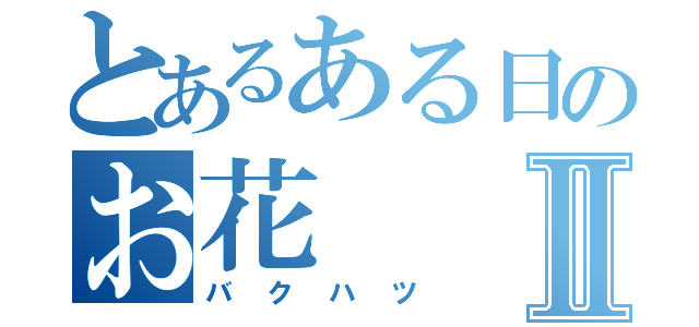 とあるある日のお花Ⅱ（バクハツ）