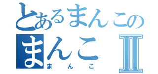 とあるまんこのまんこⅡ（まんこ）