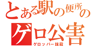 とある駅の便所のゲロ公害（ゲロッパー抹殺）