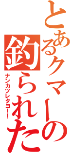 とあるクマーの釣られたクマー（ナンカツレタヨ！！）