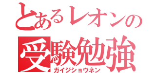 とあるレオンの受験勉強（ガイジショウネン）