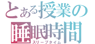 とある授業の睡眠時間（スリープタイム）