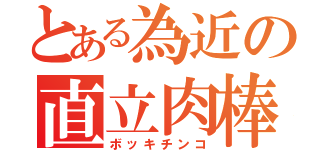 とある為近の直立肉棒（ボッキチンコ）