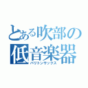 とある吹部の低音楽器（バリトンサックス）