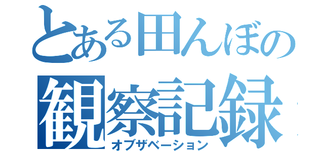 とある田んぼの観察記録（オブザベーション）