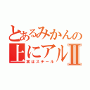 とあるみかんの上にアルミ缶Ⅱ（実はスチール）