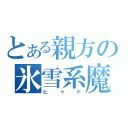 とある親方の氷雪系魔法（ヒャド）