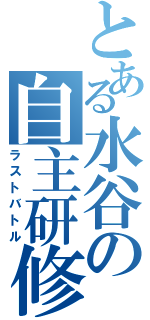 とある水谷の自主研修（ラストバトル）