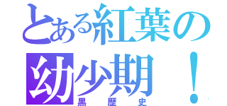 とある紅葉の幼少期！！（黒歴史）