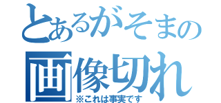 とあるがそまの画像切れ（※これは事実です）