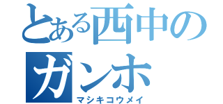 とある西中のガンホ（マシキコウメイ）